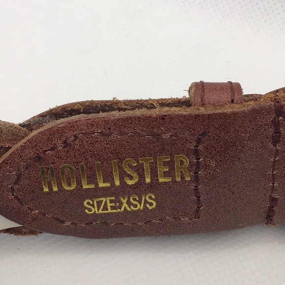 Hollister Brown Braided Leather Belt XS/S - Picture 4 of 5